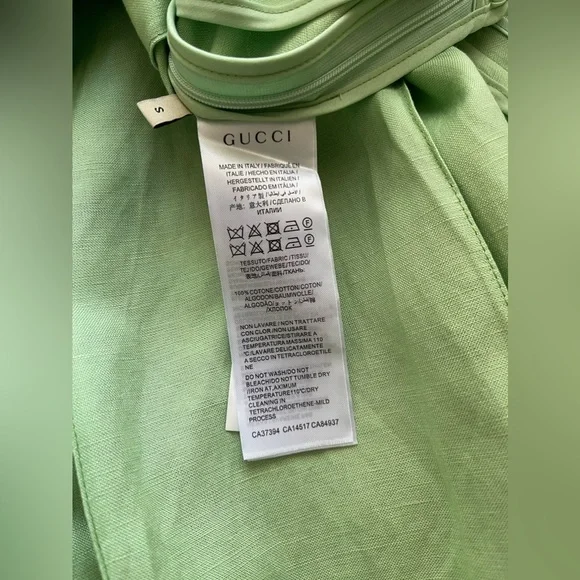 Gucci Green Viscose & Linen Pleated Skirt pre-owned size S - Picture 11 of 11